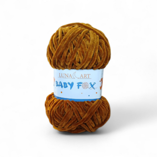 Luna Art Baby Fox 88 karmelowy - puszysta włóczka szenilowa do maskotek