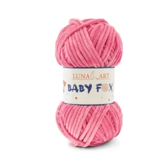 Luna Art Baby Fox 51 malina  - puszysta włóczka szenilowa do maskotek