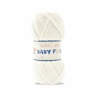 Luna Art Baby Fox 71 złamana biel - puszysta włóczka szenilowa do maskotek