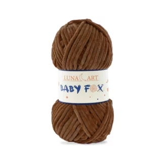 Luna Art Baby Fox 40 brąz - puszysta włóczka szenilowa do maskotek