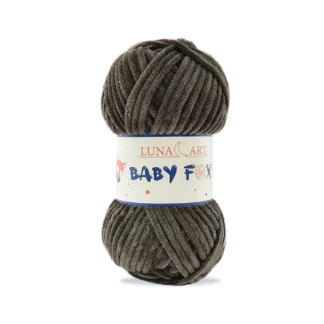 Luna Art Baby Fox 74 brunatny  - puszysta włóczka szenilowa do maskotek