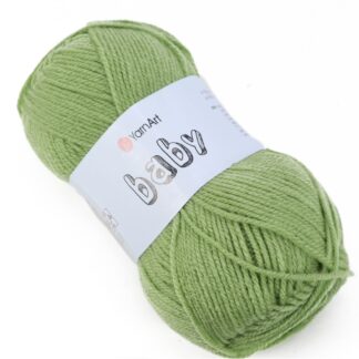 Włóczka YarnArt Baby 69 zielony  - delikatna antyalergiczna włóczka na ubranka i kocyki dla dzieci