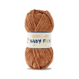 Luna Art Baby Fox 19 orzech  - puszysta włóczka szenilowa do maskotek