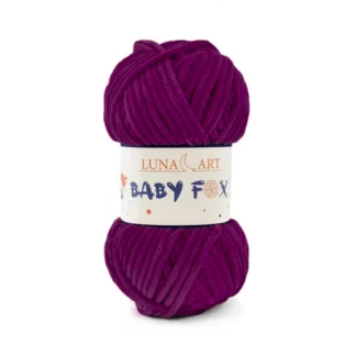 Luna Art Baby Fox 66 wiśnia  - puszysta włóczka szenilowa do maskotek