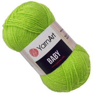 Włóczka YarnArt Baby 13854 limonkowy - delikatna antyalergiczna włóczka na ubranka i kocyki dla dzieci
