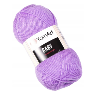 Włóczka YarnArt Baby  9560 jasny fiolet - delikatna antyalergiczna włóczka na ubranka i kocyki dla dzieci