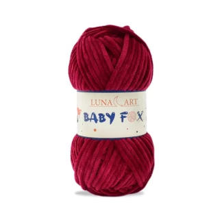 Luna Art Baby Fox 20 bordo - puszysta włóczka szenilowa do maskotek