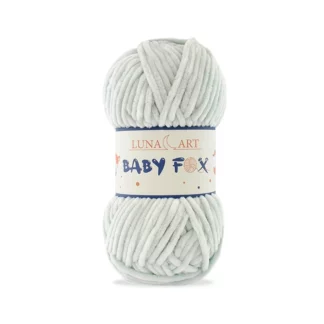 Luna Art Baby Fox 03 szarozielony - puszysta włóczka szenilowa do maskotek