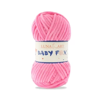 Luna Art Baby Fox 06 róż - puszysta włóczka szenilowa do maskotek