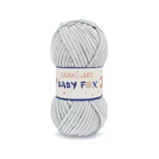 Luna Art Baby Fox 36 szary - puszysta włóczka szenilowa do maskotek