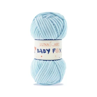 Luna Art Baby Fox 48 baby blue - puszysta włóczka szenilowa do maskotek