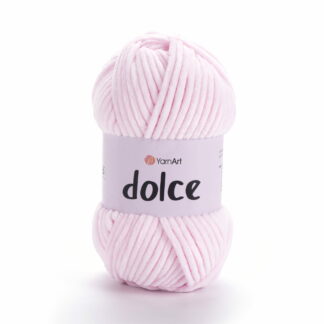 Włóczka YarnArt Dolce 750 pudrowy róż - pluszowa włóczka do szydełkowania
