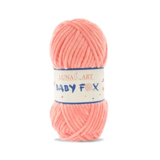 Luna Art Baby Fox 65 brzoskwinia - puszysta włóczka szenilowa do maskotek